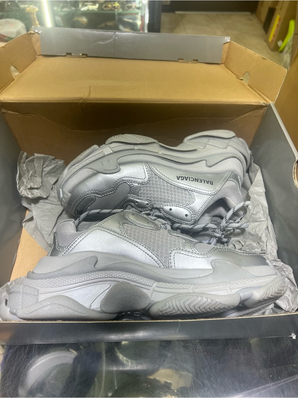 Balenciaga Triple S Sneakers in Light Gray